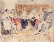 Eugene Delacroix Men and Women in an interior china oil painting reproduction